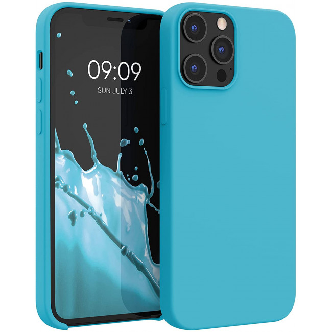 KW iPhone 12 Pro Max Θήκη Σιλικόνης Rubber TPU - Sea Blue - 52644.223