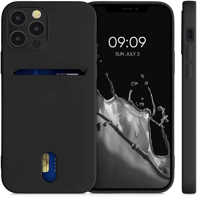 KW iPhone 12 / 12 Pro Θήκη Σιλικόνης TPU - Black - 54513.01