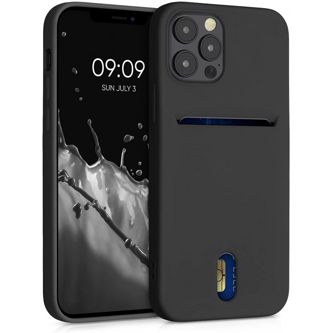 KW iPhone 12 / 12 Pro Θήκη Σιλικόνης TPU - Black - 54513.01