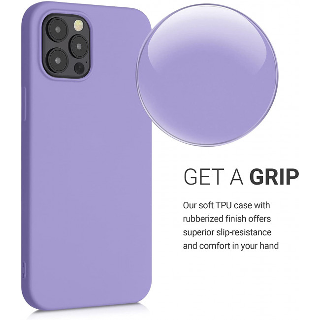 KW iPhone 12 Pro Max Θήκη Σιλικόνης Rubberized TPU - Violet Purple - 52714.222