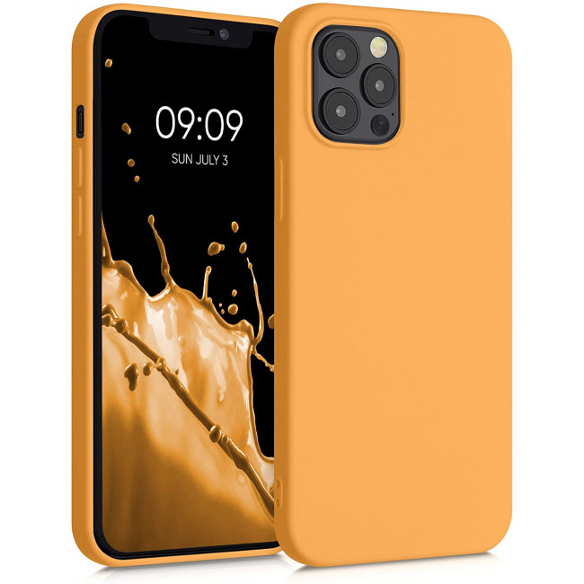 KW iPhone 12 Pro Max Θήκη Σιλικόνης Rubberized TPU - Marigold - 52714.217