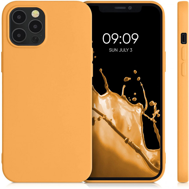 KW iPhone 12 Pro Max Θήκη Σιλικόνης Rubberized TPU - Marigold - 52714.217