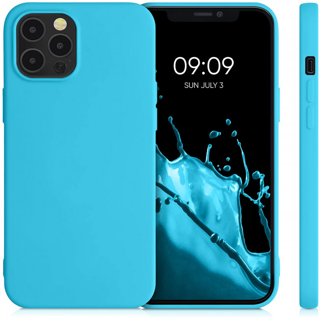 KW iPhone 12 Pro Max Θήκη Σιλικόνης Rubberized TPU - Sea Blue - 52714.223