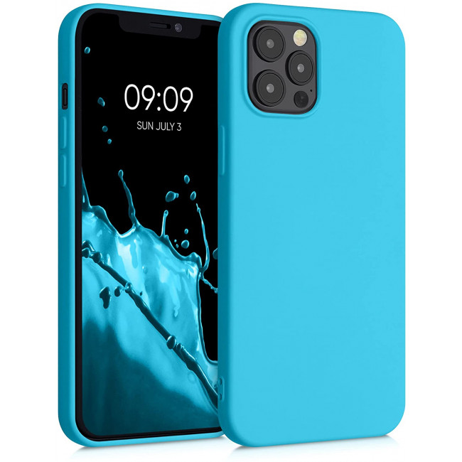 KW iPhone 12 Pro Max Θήκη Σιλικόνης Rubberized TPU - Sea Blue - 52714.223