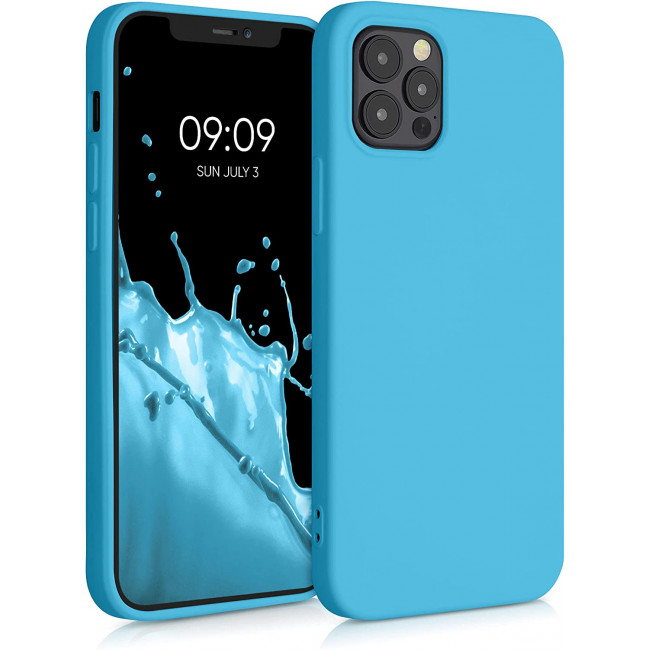 KW iPhone 12 / iPhone 12 Pro Θήκη Σιλικόνης Rubberized TPU - Sea Blue - 53844.223