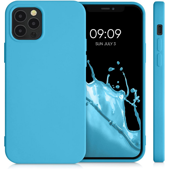 KW iPhone 12 / iPhone 12 Pro Θήκη Σιλικόνης Rubberized TPU - Sea Blue - 53844.223