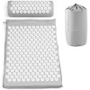 Navaris 2-in-1 Acupressure Mat and Pillow Set Σετ 2 σε 1 Χαλάκι και Μαξιλάρι Μασάζ - Grey / White - 43899.70