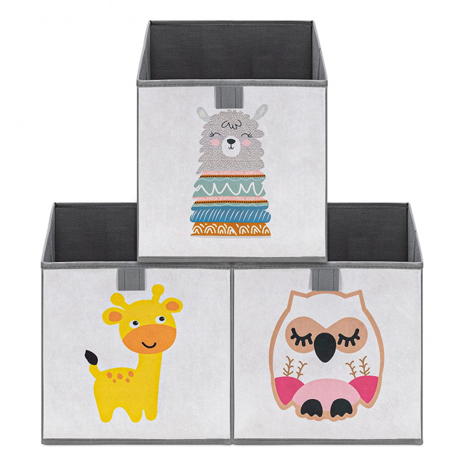 Navaris Animal Motif Boxes - Σετ με 3 Παιδικά Κουτιά Αποθήκευσης Παιχνιδιών - 54097.01