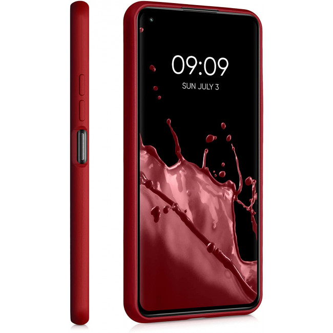 KW Xiaomi Mi 11 Lite / Mi 11 Lite 5G Θήκη Σιλικόνης TPU - Metallic Dark Red - 54727.36