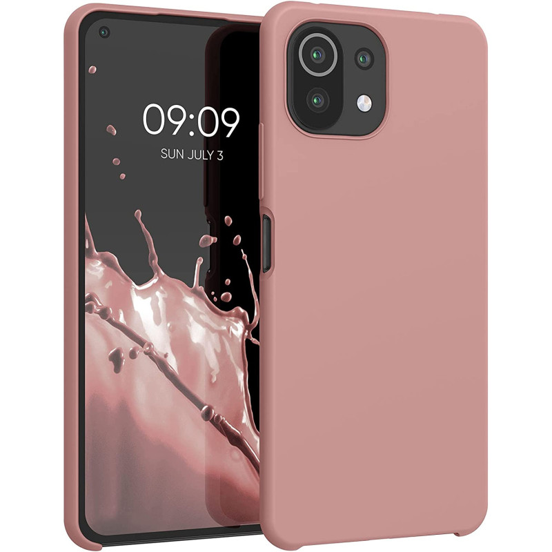 KW Xiaomi Mi 11 Lite / Mi 11 Lite 5G Θήκη Σιλικόνης Rubber TPU - Rose Tan - 54730.193