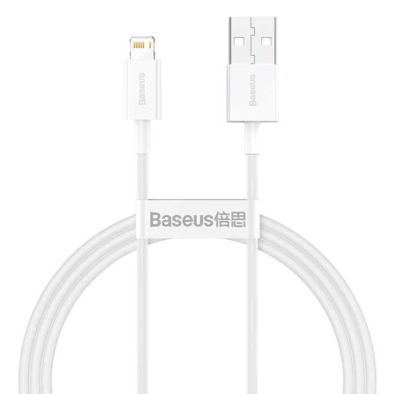 Baseus Superior Series Cable Lightning 2.4A - Καλώδιο Δεδομένων και Φόρτισης Lightning 1M - White - CALYS-A02