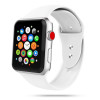 Tech-Protect Λουράκι Apple Watch 4 / 5 / 6 / 7 / 8 / 9 / SE / ULTRA 1 / ULTRA 2 - 42 / 44 / 45 / 49 mm IconBand Λαστιχένιο - White