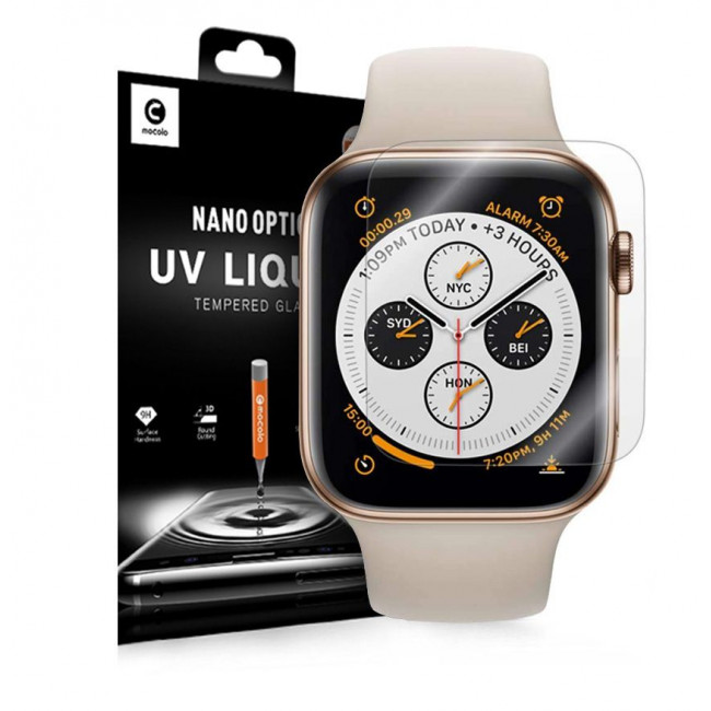 Mocolo Προστασία Οθόνης Apple Watch 4 / 5 / 6 / SE / SE 2 UV Glass 40mm - 9H Αντιχαρακτικό Γυαλί Οθόνης - Clear