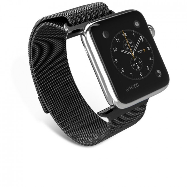 Tech-Protect Λουράκι Apple Watch 2 / 3 / 4 / 5 / 6 / 7 / 8 / 9 / SE / SE 2 / ULTRA / ULTRA 2 - 42 / 44 / 45 / 49 mm MilaneseBand από Ανοξείδωτο Ατσάλι - Black