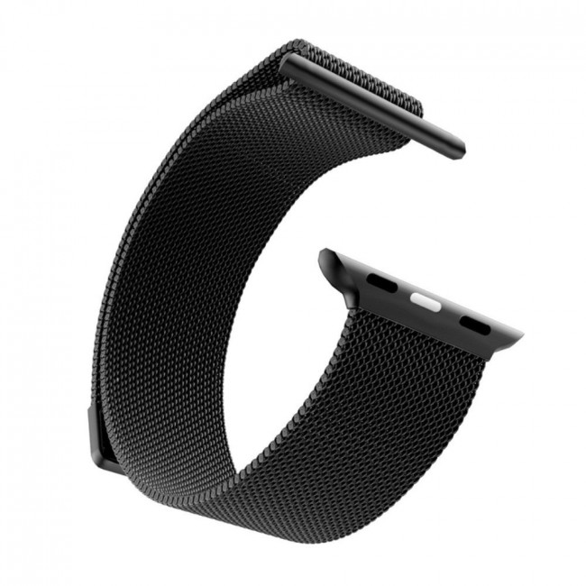 Tech-Protect Λουράκι Apple Watch 2 / 3 / 4 / 5 / 6 / 7 / 8 / 9 / SE / SE 2 / ULTRA / ULTRA 2 - 42 / 44 / 45 / 49 mm MilaneseBand από Ανοξείδωτο Ατσάλι - Black