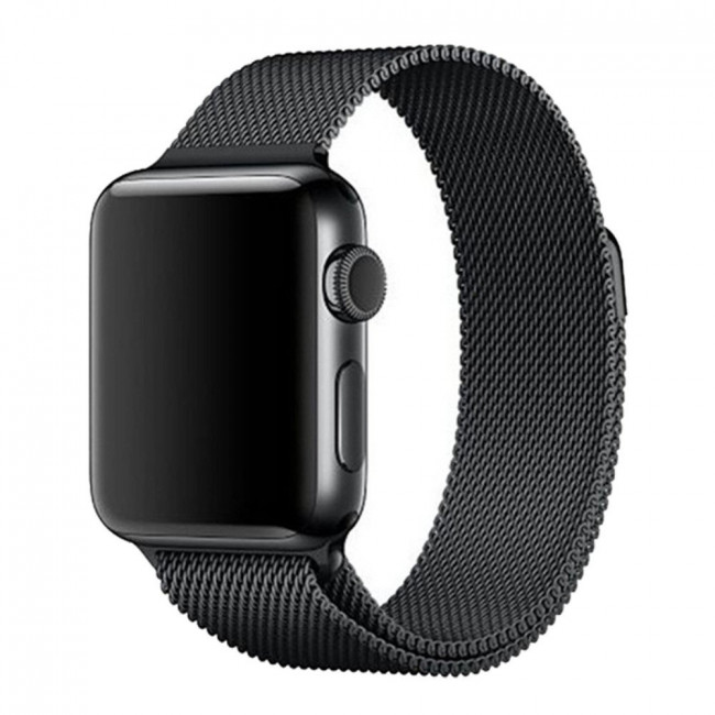 Tech-Protect Λουράκι Apple Watch 4 / 5 / 6 / 7 / 8 / 9 / 10 / SE / ULTRA 1 / ULTRA 2 - 44 / 45 / 46 / 49 mm MilaneseBand από Ανοξείδωτο Ατσάλι - Black