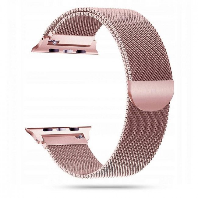 Tech-Protect Λουράκι Apple Watch 4 / 5 / 6 / 7 / 8 / 9 / 10 / SE / ULTRA 1 / ULTRA 2 - 44 / 45 / 46 / 49 mm MilaneseBand από Ανοξείδωτο Ατσάλι - Rose Gold