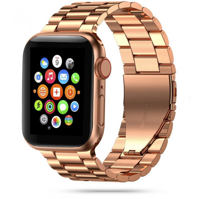 Tech-Protect Λουράκι Apple Watch 4 / 5 / 6 / 7 / 8 / 9 / 10 / SE / ULTRA 1 / ULTRA 2 - 44 / 45 / 46 / 49 mm Stainless από Ανοξείδωτο Ατσάλι - Rose Gold