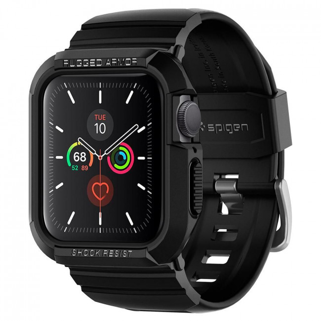 Spigen Λουράκι Apple Watch 4 / 5 / 6 / SE / SE 2 40mm Rugged Armor Pro - Black