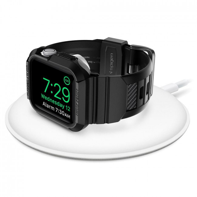 Spigen Λουράκι Apple Watch 4 / 5 / 6 / SE / SE 2 40mm Rugged Armor Pro - Black