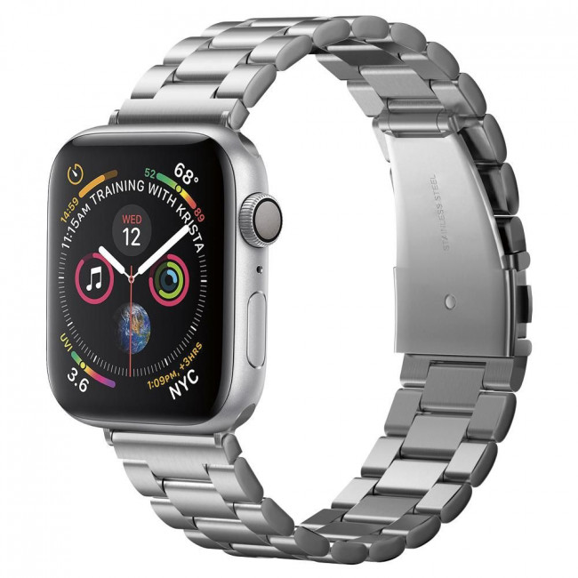 Spigen Λουράκι Apple Watch 4 / 5 / 6 / 7 / 8 / 9 / 10 / SE / ULTRA 1 / ULTRA 2 - 44 / 45 / 46 / 49 mm Modern Fit- Silver