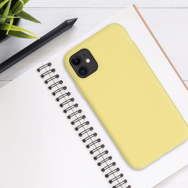 KW iPhone 11 Θήκη Σιλικόνης Rubberized TPU - Mellow Yellow - 50791.216