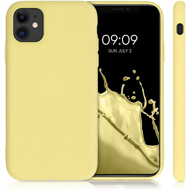 KW iPhone 11 Θήκη Σιλικόνης Rubberized TPU - Mellow Yellow - 50791.216