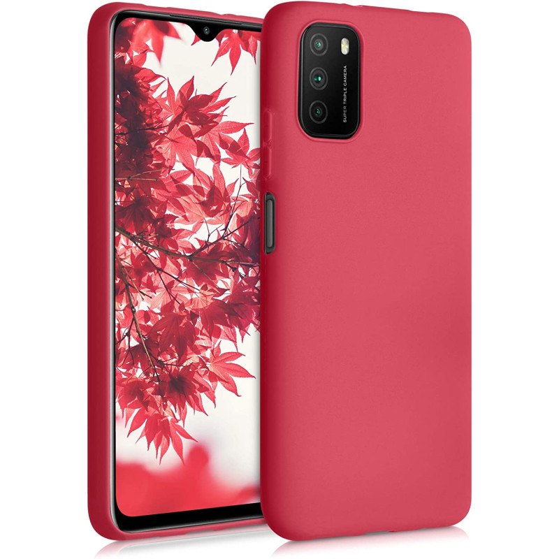 KW Xiaomi Poco M3 Θήκη Σιλικόνης TPU - Rococco Red - 53971.208