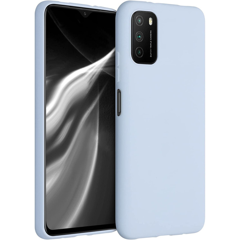 KW Xiaomi Poco M3 Θήκη Σιλικόνης TPU - Light Blue Matte - 53971.58