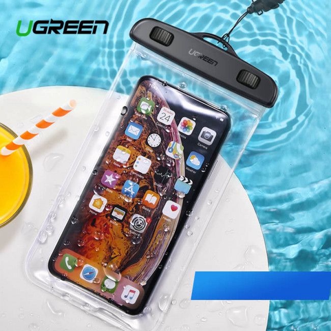 Ugreen LP186 Universal Αδιάβροχη Θήκη για Smartphones 6.5'' - Clear / Black