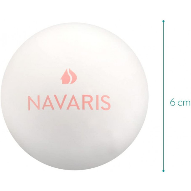 Navaris Lacrosse Massage Balls - Σετ με 2 Μπάλες Μασάζ - White / Pink - 42915