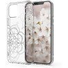 KW iPhone 12 / iPhone 12 Pro Θήκη Σιλικόνης TPU Design Flower Twins - Διάφανη / Silver - 53035.11