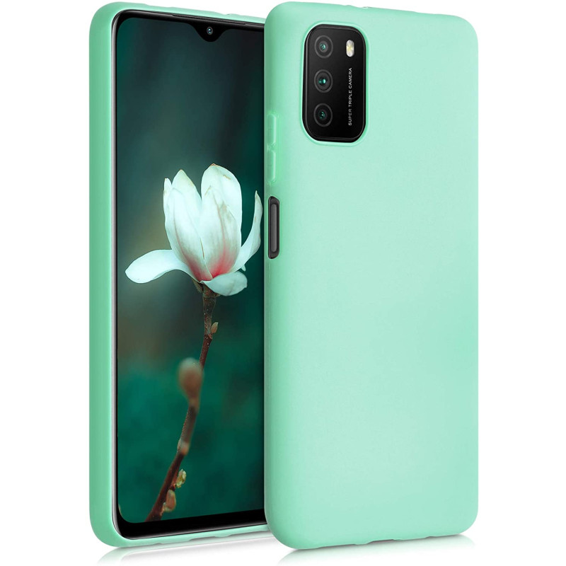 KW Xiaomi Poco M3 Θήκη Σιλικόνης TPU - Mint Matte - 53971.50