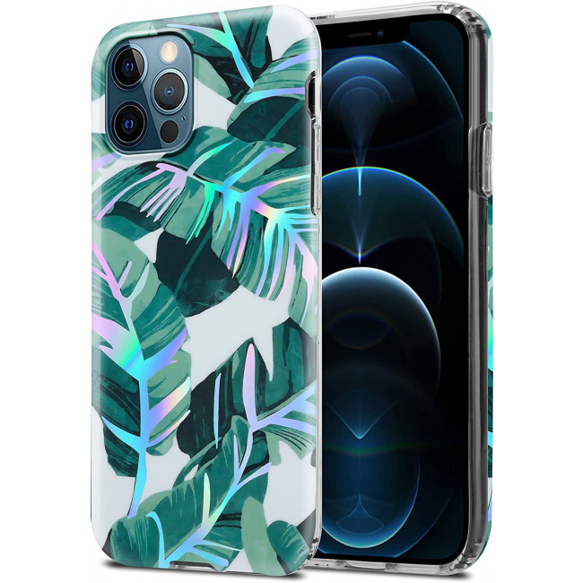 Cadorabo iPhone 12 Pro Max Θήκη Σιλικόνης TPU - Banana Leaves