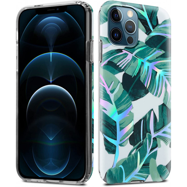 Cadorabo iPhone 12 Pro Max Θήκη Σιλικόνης TPU - Banana Leaves