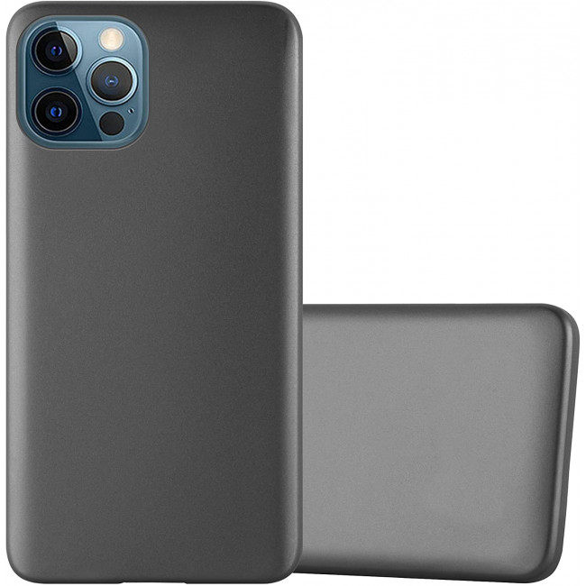 Cadorabo iPhone 12 Pro Max Λεπτή Θήκη Σιλικόνης - Metallic Grey