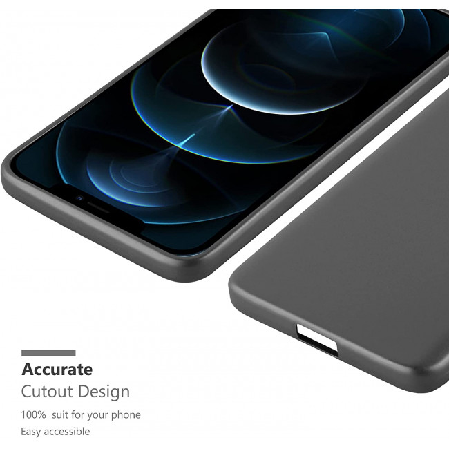 Cadorabo iPhone 12 Pro Max Λεπτή Θήκη Σιλικόνης - Metallic Grey