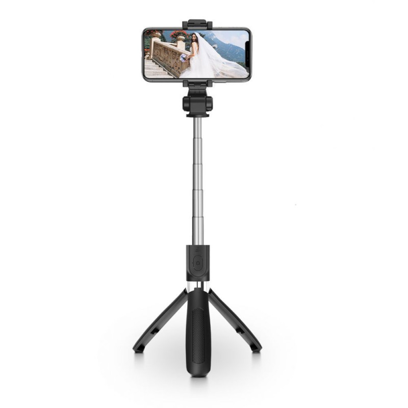 Tech-Protect L01S Ασύρματο Bluetooth Selfie Stick Τρίποδο - Black