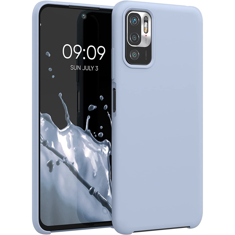 KW Xiaomi Redmi Note 10 5G / Poco M3 Pro 5G Θήκη Σιλικόνης Rubber TPU - Matte Light Blue - 54948.58