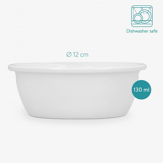 Navaris Cat Bowls - Σετ με 2 Κεραμικά Μπολ Φαγητού και Νερού - 320 ml - White - 51398.06