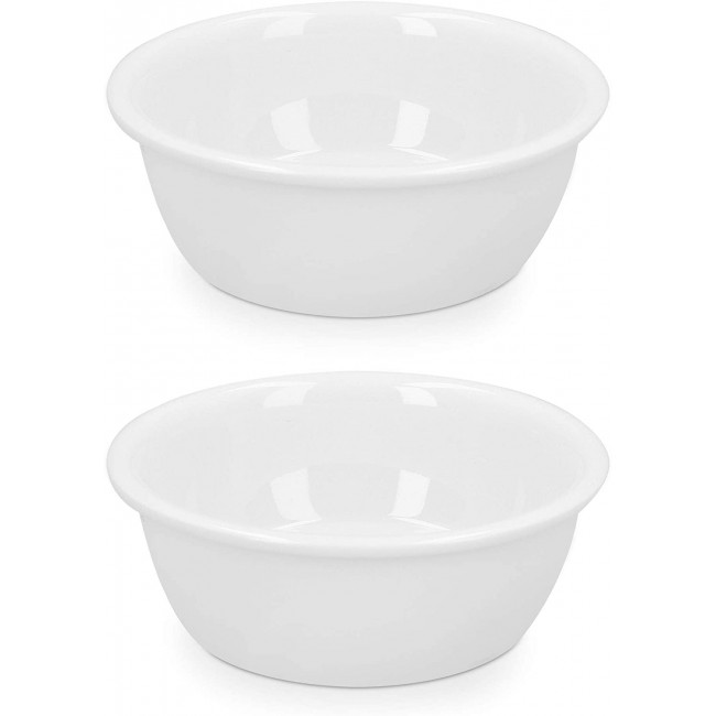 Navaris Cat Bowls - Σετ με 2 Κεραμικά Μπολ Φαγητού και Νερού - 320 ml - White - 51398.06