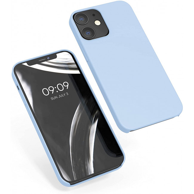 KW iPhone 12 / iPhone 12 Pro Θήκη Σιλικόνης Rubber TPU - Light Blue Matte - 52641.58