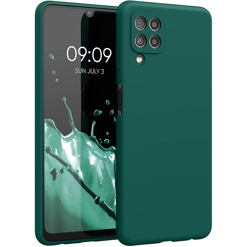 KW Samsung Galaxy A22 4G Θήκη Σιλικόνης Rubberized TPU - Turquoise Green - 55500.184