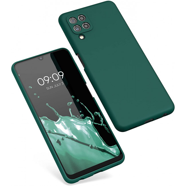 KW Samsung Galaxy A22 4G Θήκη Σιλικόνης Rubberized TPU - Turquoise Green - 55500.184