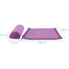 Navaris 2-in-1 Acupressure Mat and Pillow Set Σετ 2 σε 1 Χαλάκι και Μαξιλάρι Μασάζ - Berry - 43899.26