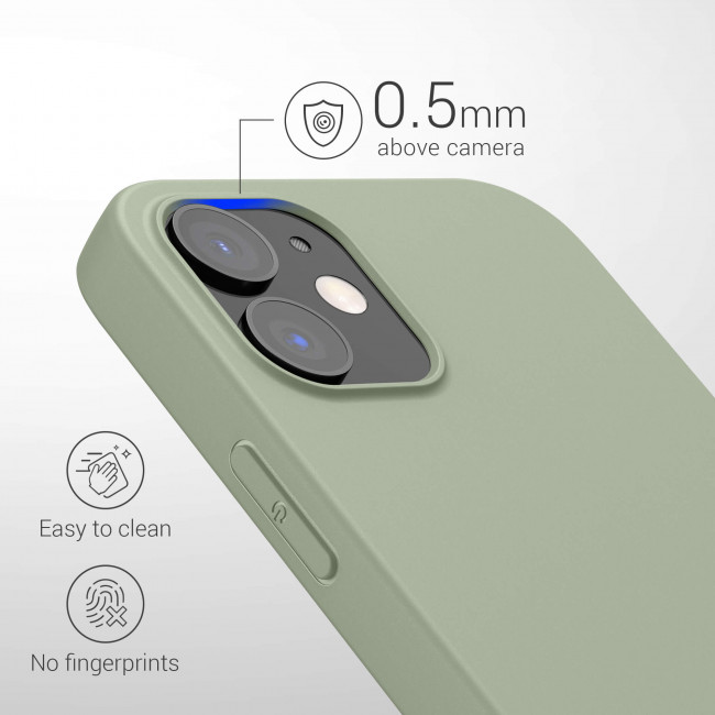 KW iPhone 12 / iPhone 12 Pro Θήκη Σιλικόνης TPU - Grey Green - 53938.172