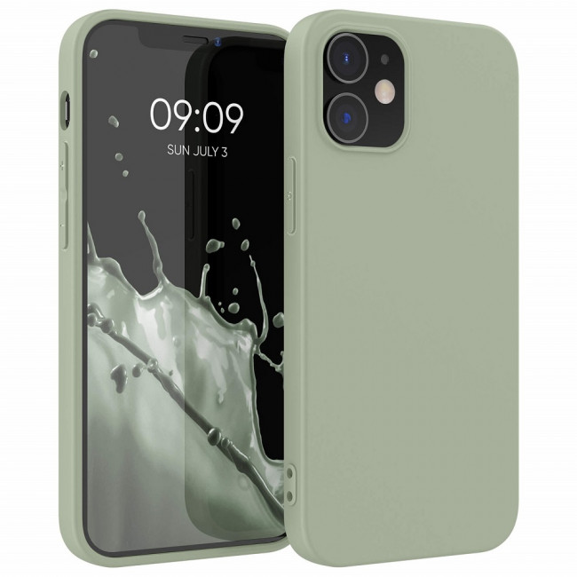 KW iPhone 12 / iPhone 12 Pro Θήκη Σιλικόνης TPU - Grey Green - 53938.172