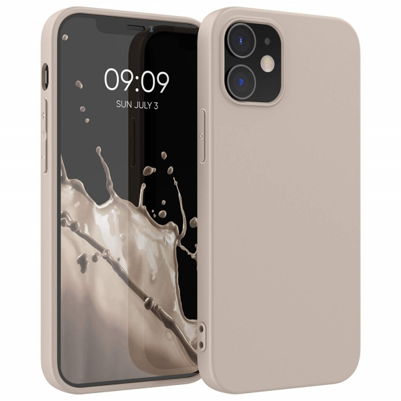 KW iPhone 12 / iPhone 12 Pro Θήκη Σιλικόνης TPU - Beige Matte - 53938.96