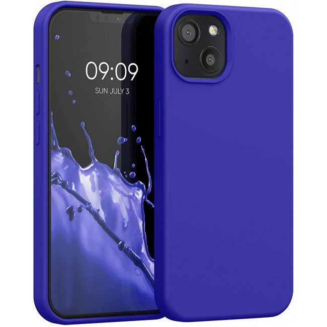 KW iPhone 13 Θήκη Σιλικόνης Rubberized TPU - Royal Blue - 55878.134