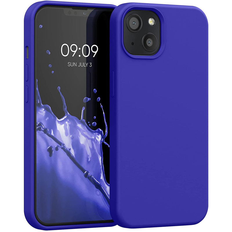 KW iPhone 13 Θήκη Σιλικόνης Rubberized TPU - Royal Blue - 55878.134